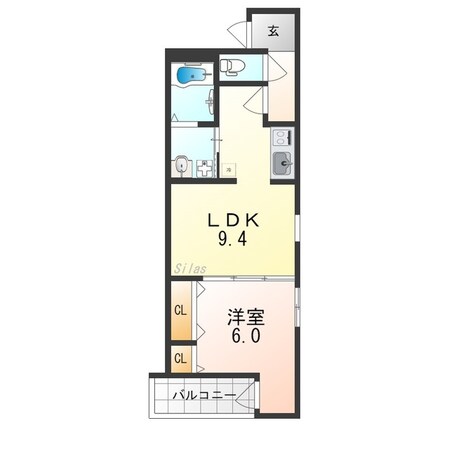 高井田中央駅 徒歩6分 2階の物件間取画像